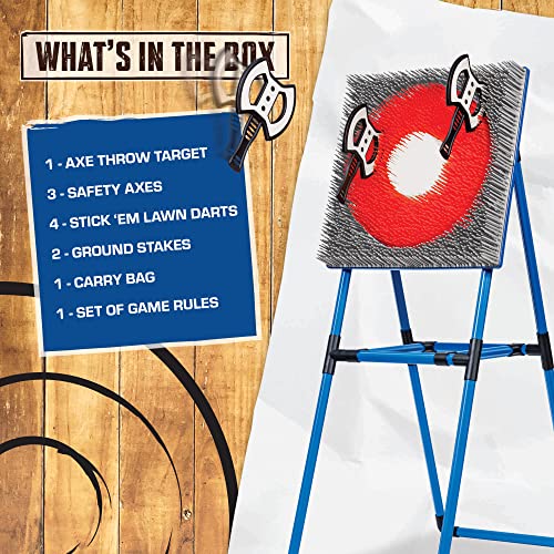 2-in-1 Axe & Lawn Dart Game Set - Outdoor Family Backyard Fun