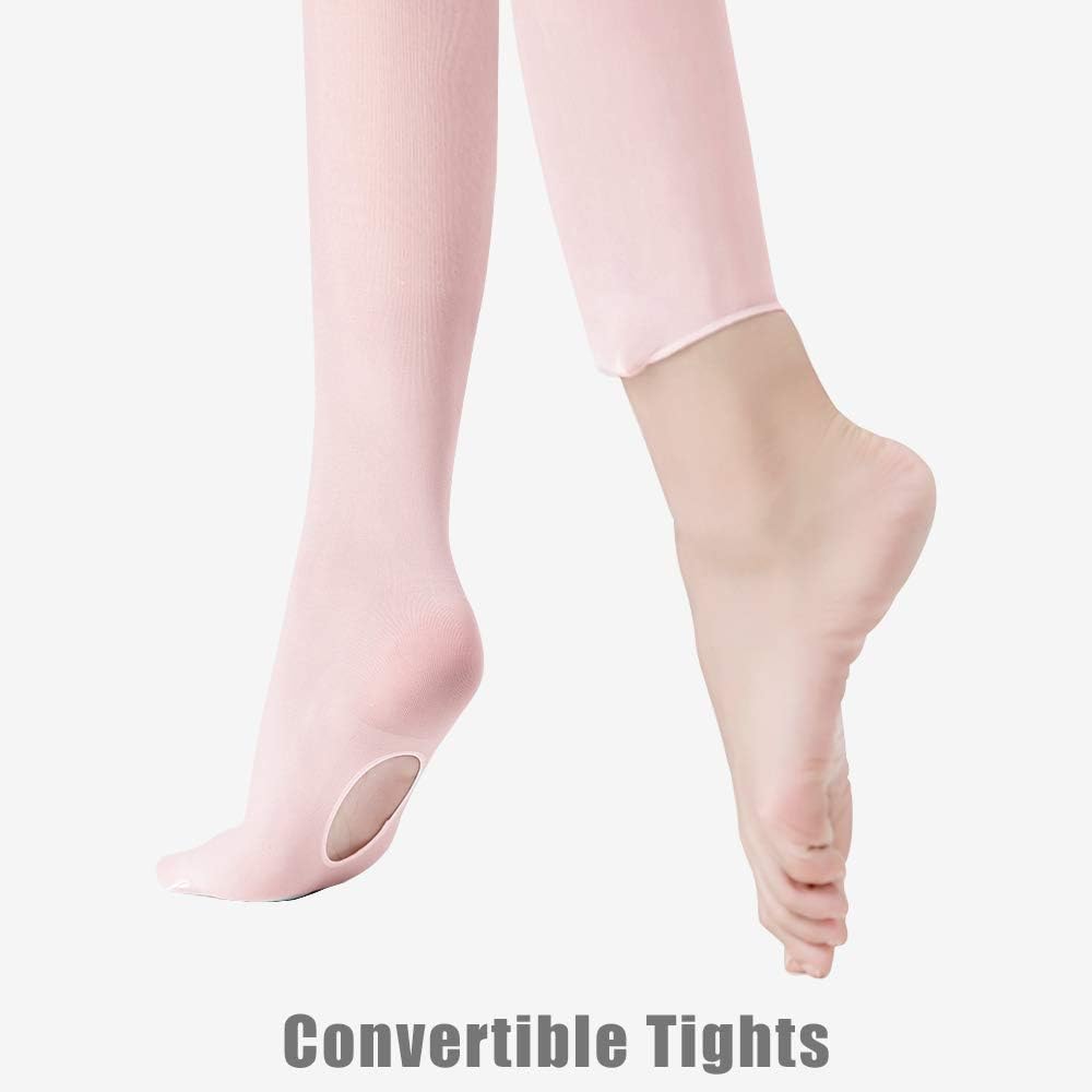 Stelle Ballet Dance Tights - Ultra Soft Convertible Design for Girls & Women | Comfortable Fit