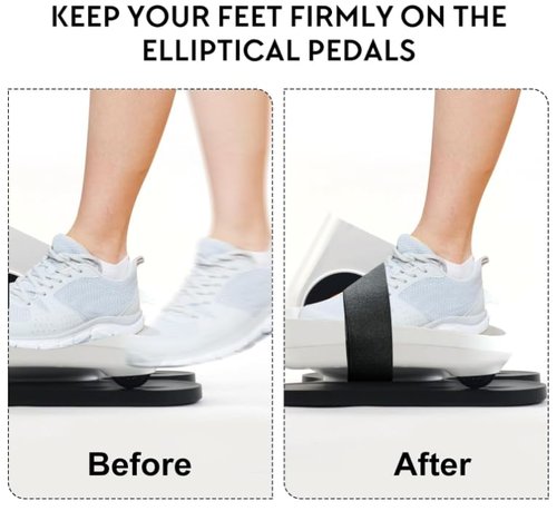 ESL Under Desk Elliptical - Portable Leg Exerciser with Pedal Strap for Seniors, Compact Seated Elliptical with Remote Control, LCD Display Electric Elliptical Trainers for Home