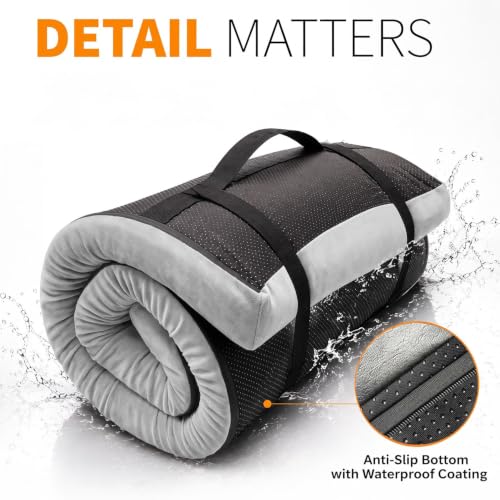 Twin Foam Camping Mattress with Washable Cover and Carry Bag - 75x38 Inches
