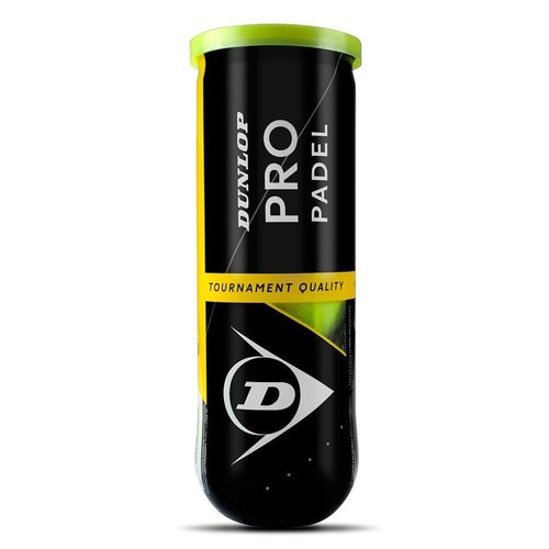 Dunlop Sports Pro Padel Ball, 3-Ball can, Yellow
