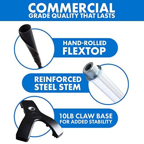 Heavy Adjustable Baseball & Softball Batting Tee with Weighted Claw Base