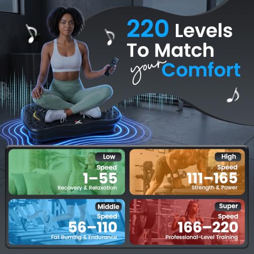 XSMITE Vibration Plate Exercise Machine for Full-Body Workout & Lymphatic Drainage