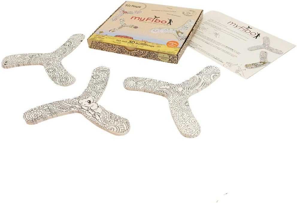 TicToys Boomerang for Beginners - Customizable Design for Indoor & Outdoor Fun | 30 Pack Set