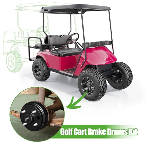 Golf Cart Brake Drum Kit for EZGO TXT Electric 1997+ Rear Brake Shoes & Spring Repair