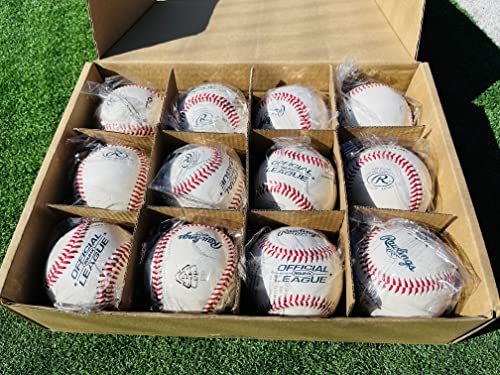 Rawlings Practice Baseballs 1 Dozen, Full-Grain Leather Cover, Composite Core