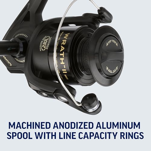 Penn Wrath II Spinning Fishing Reel - 8000 Model, Corrosion-Resistant, 25lb Max Drag