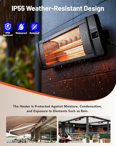DR. INFRARED HEATER 35 Inch Portable Indoor & Outdoor Space Heater with Remote Control