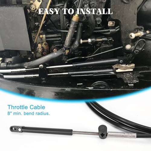 10ft Boat Throttle and Shift Control Cables Gen1/Gen2 for Mercury 600A/4000 - 2pcs