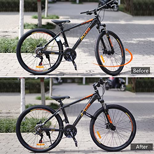 8-Pack Bike Rack Straps - 26'' Stabilizer Straps for Bicycle Wheels - Black, Trilancer