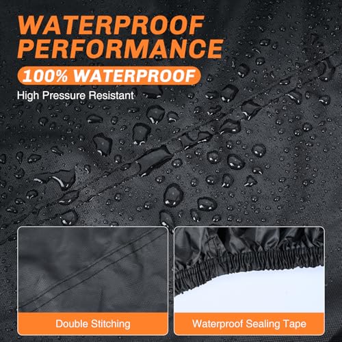 Nilight 16'-18.5' Heavy Duty Boat Cover with Adjustable Straps, Waterproof UV-Resistant
