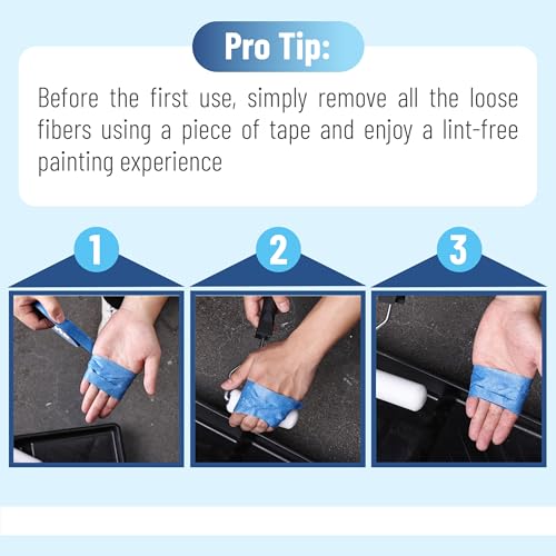 4-Inch Foam Paint Roller Covers Bulk Pack of 30 for Walls & Surfaces