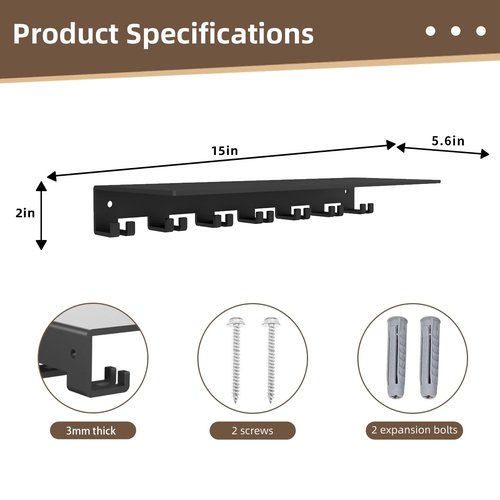 Floating Shelf Organizer Compatible with Tonal Accessories Wall Mount Hanger with Hooks T-Lock Adapters Home Gym Weight Storage Equipment Metal Rack Holder Bracket Hanger Workout Fitness (Classic)