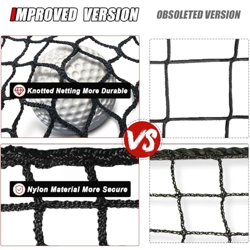 Heavy Duty Sports Net for Golf Baseball Hockey & More - Durable Mesh Barrier