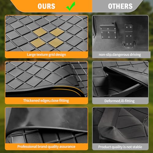 RIZINKART Black Trim Heavy Duty Golf Cart Floor Mat for EZGO TXT & Express S4