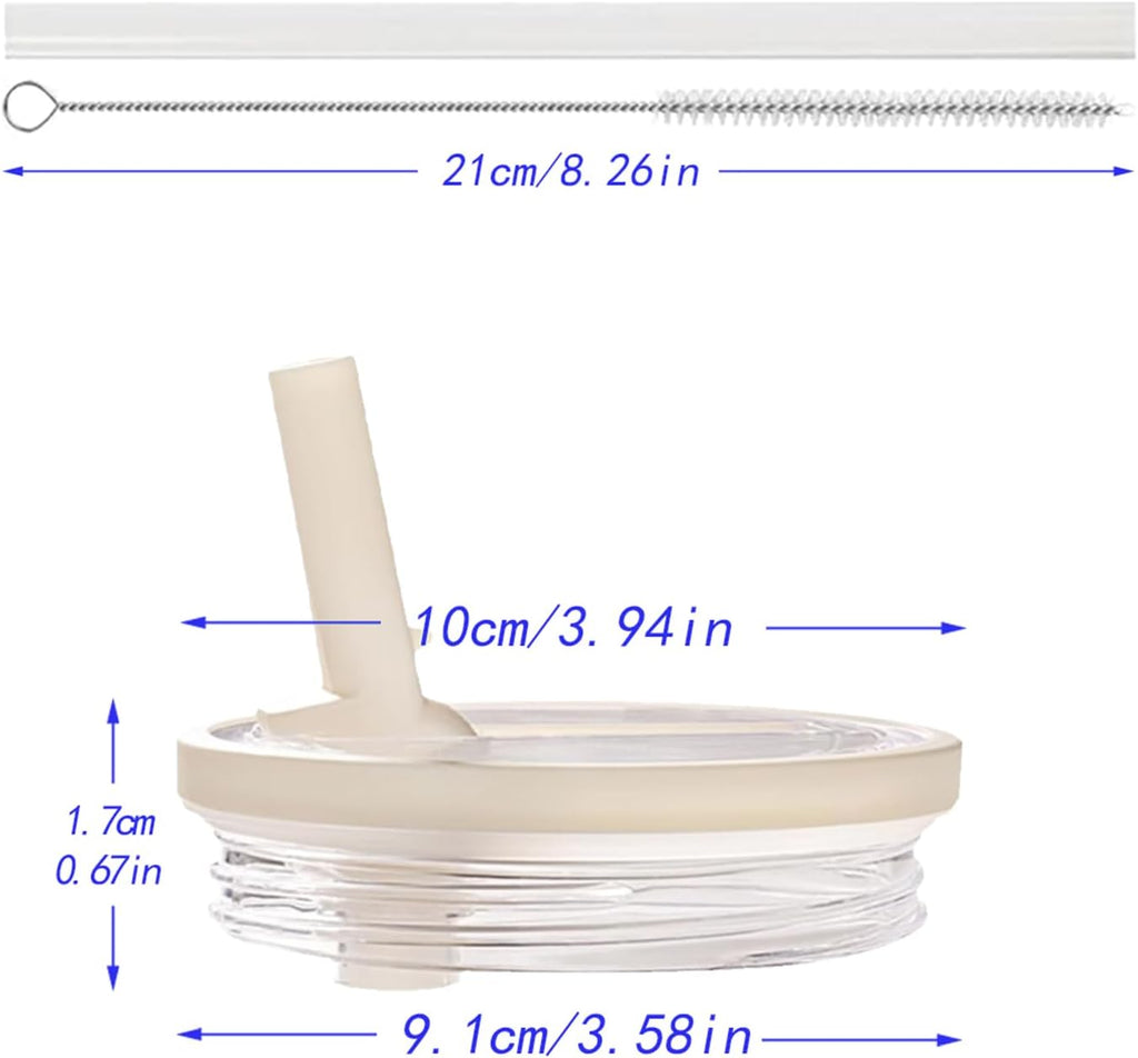 Stanley Leak Proof Lid - Flip Straw Lid Replacement for Stanley Quencher H2.0 40 oz Tumbler | BPA Free Peach Color - 2 Pack