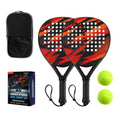Carbon Fiber Padel Racket Set of 2 - Lightweight, Beginner Friendly