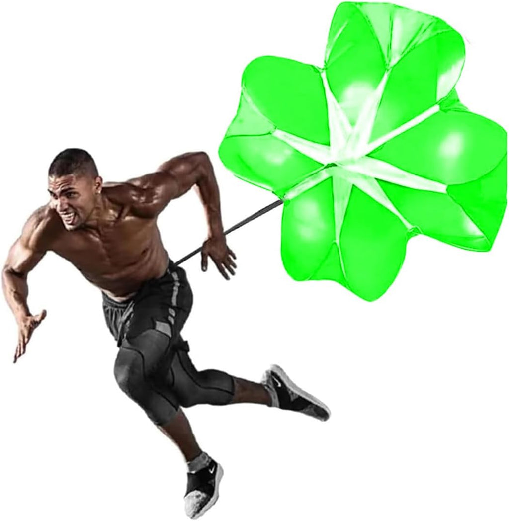 Running Speed Chute Resistance Parachute 56 inch Powerchute Umbrella Training Sprint Power Soccer Trainer for Runner, Football, Soccer Drilling