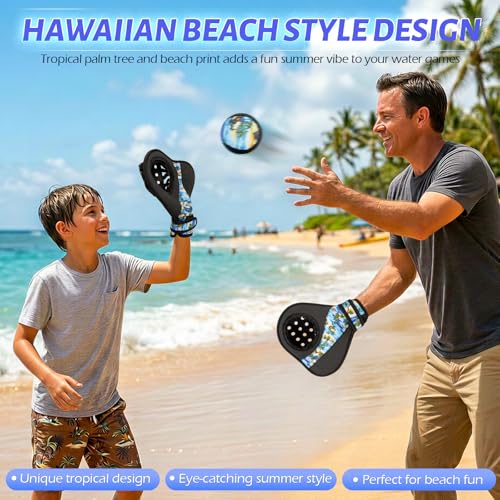 Water Baseball Glove & 2 Skip Balls Water Games Set for Pool Beach Summer Fun
