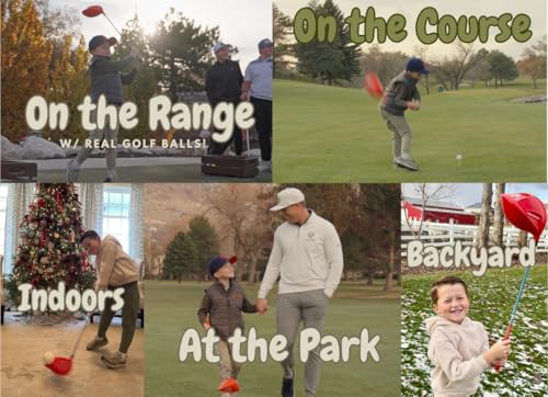Kids Golf Driver - Oversized 1200cc Clubhead, Right Hand, Ages 2-6, Red Variation