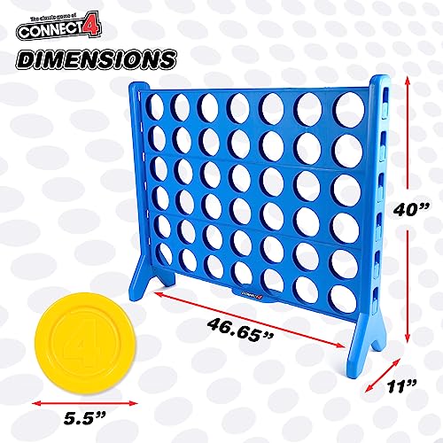 Giant Connect 4 Game Set - 4-Foot Jumbo Indoor & Outdoor Family Board Game