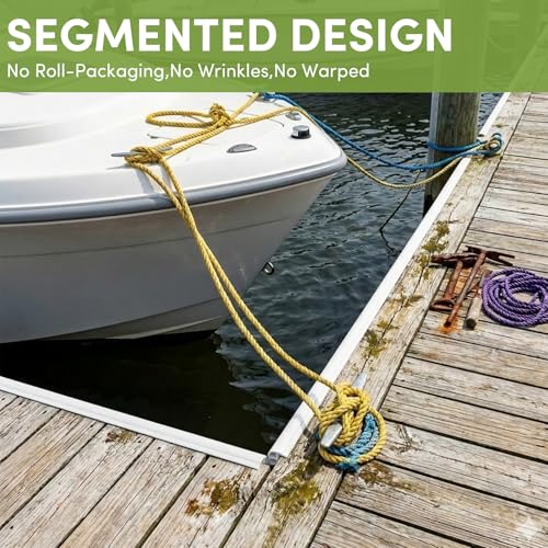 ORLANG 16.4FT Marine-Grade PVC Dock Fenders with Stainless Steel Screws - White