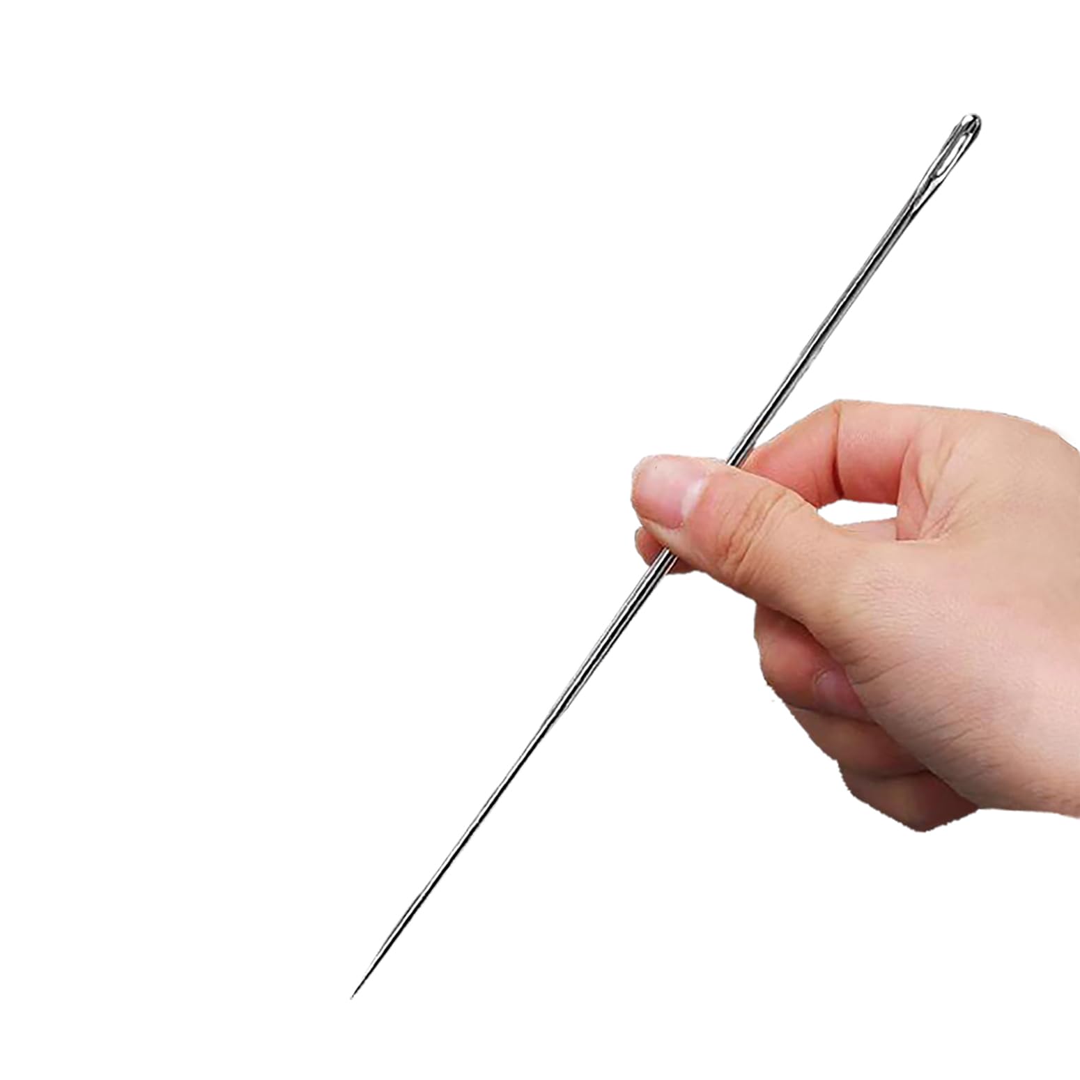 6" Professional Upholstery Needle 15cm Length 3mm Thickness, Big Eye Hand Sewing Needles for Stitching and Crafting Projects