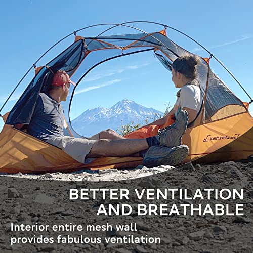 Green 4-Person Lightweight Backpacking Tent for Camping & Hiking