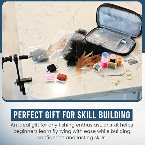 Ninnifly Fly Tying Kit with Vise for Beginners - Over 100 Tools & Travel Case