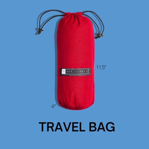 BAY LAUREL Turkish Beach Towel - Quick Dry, Sand-Free, Lightweight | Large 39 x 71 in Blue with Red Bag
