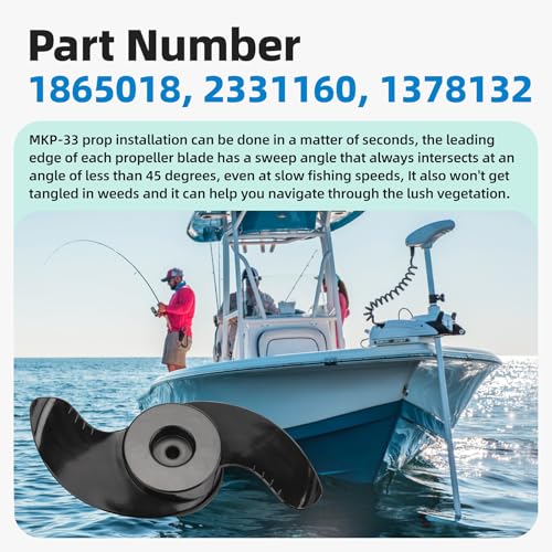 Prop Fits for Minn Kota Trolling Motor 4 Inch Diameter - MKP-33 Weedless Wedge