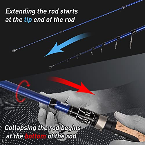 6'6" Spinning Telescopic Fishing Rod - EOW XPEDITE PRO