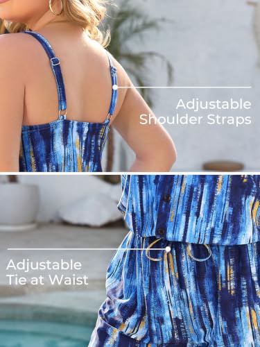 Plus Size Summer Swim Romper for Women 2026 Mysterious Lake Edition