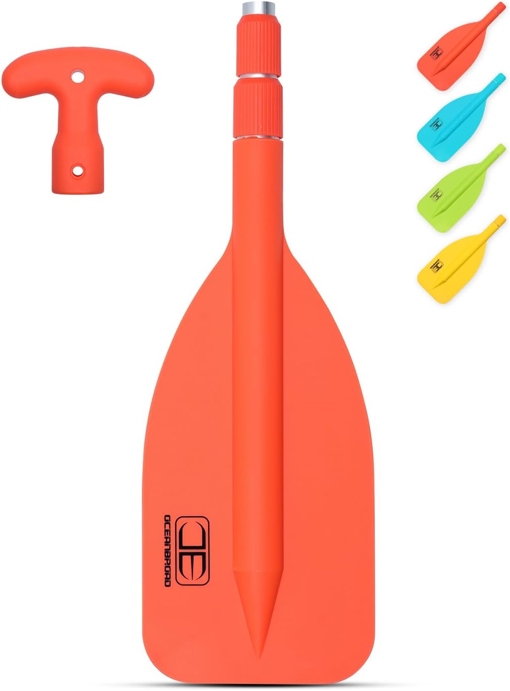 OCEANBROAD Telescoping Emergency Paddle - Adjustable 21'' to 42'' | Durable Aluminium for Kayaking & Canoeing