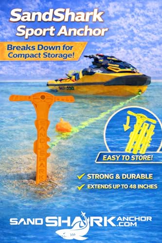Orange SandShark Sport Boat & Jet Ski Anchor Kit - Shallow Water Anchor System
