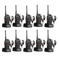 16-Channel Long Range Walkie Talkies for Adults 10 Pack with Headsets & Flashlight