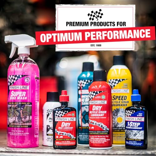 Finish Line Ceramic Wet Bike Chain Lubricant 4 oz - Biodegradable Racing Formula