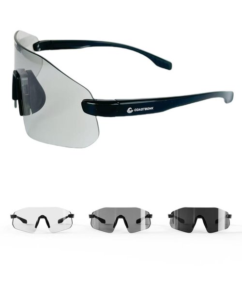 COASTBONK Polarized Sports Sunglasses for Men&Women,Baseball,Cycling,Cricket,Golf,Hiking,Running Sunglasses UV400 Protection (Black)