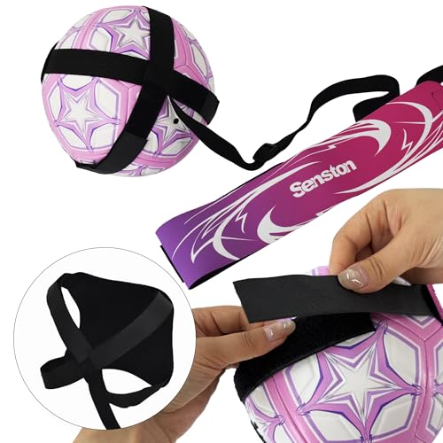 Senston Soccer and Volleyball Training Belt - Pink Adjustable Practice Aid for Ball Size 3, 4, and 5