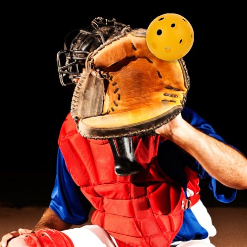 11 Inch Practice Plastic Softball - 6 Pack with Mesh Storage Bag