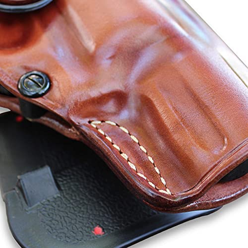 MASC Leather Paddle Holster for Revolver PC Mod 629 .44 Mag with Retention Strap