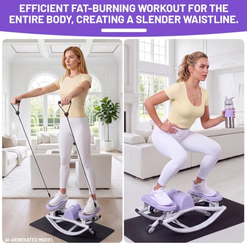 Purple Side to Side Rock Stepper Exercise Machine - Full-Body Workout