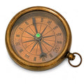 Antique Brass Navigational Compass - Pocket Size Hiking Camping Direction Finder