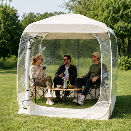 All-Weather Pop Up Sports Tent with Clear Windows - Waterproof Instant Setup Shelter for Outdoor Events