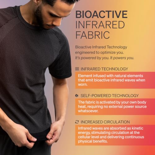 Incrediwear Men's Infrared Athletic Shirt - Medium Black/Grey Performance Workout