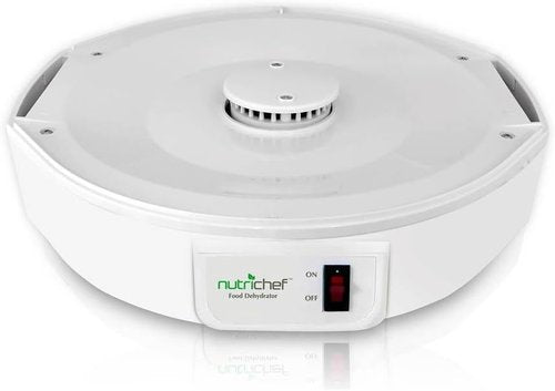 NutriChef Electric Food Dehydrator - Multi-Tier High-Heat Circulation for Fruits, Vegetables & Jerky | 5 Stackable Trays