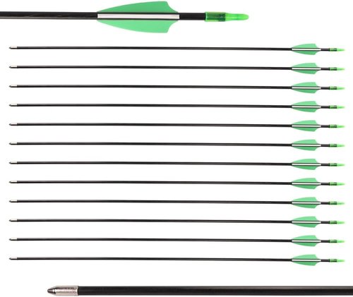 LWANO 28" Fiberglass Arrows - Durable Archery Target Arrows with Blunt Tips for Kids & Beginners | Pack of 12
