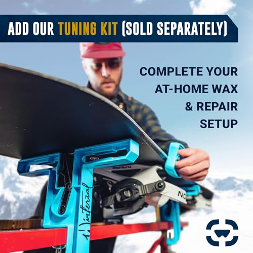 Winterial Snowboard and Ski Vise Set of Two - Adjustable Non-Slip Tuning & Repair Clamps
