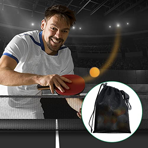 20 Pcs Mesh Drawstring Bags with Clips Portable Nylon Storage for Sports & Outdoor