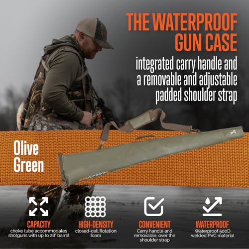 Waterproof Gun Case for Waterfowl Hunters - Olive Green, One Size
